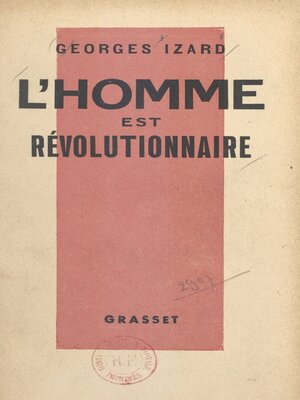 cover image of L'homme est révolutionnaire